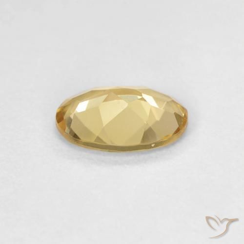 Berillo Giallo caldo naturale da 0.59 ct, Ovale, VVS-VS