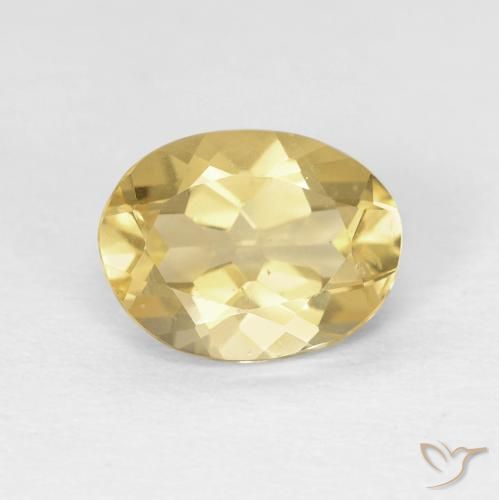 1.62ct Naturale Giallo caldo Berillo, Ovale, VVS-VS