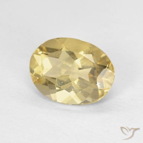 Berillo Giallo caldo naturale da 1.62 ct, Ovale, VVS-VS