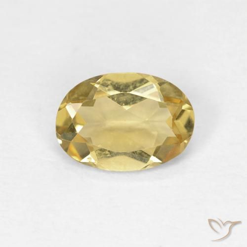 0.55ct Naturale Giallo di Digione Berillo, Ovale, VVS-VS