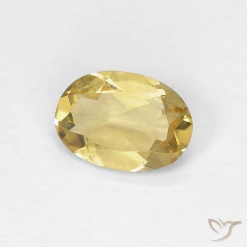 Berillo Giallo di Digione naturale da 0.55 ct, Ovale, VVS-VS