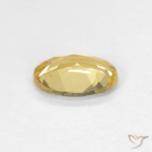 Berillo Giallo di Digione naturale da 0.55 ct, Ovale, VVS-VS