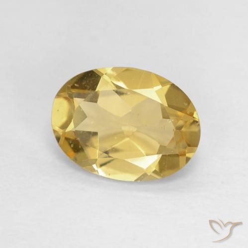 Berillo Giallo medio naturale da 1.50 ct, Ovale, VVS-VS