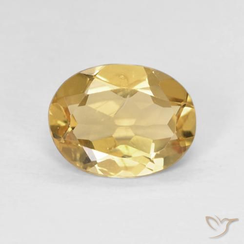 1.46ct Naturale Giallo caldo Berillo, Ovale, VVS-VS