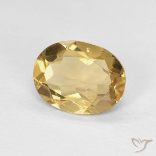 Berillo Giallo caldo naturale da 1.46 ct, Ovale, VVS-VS