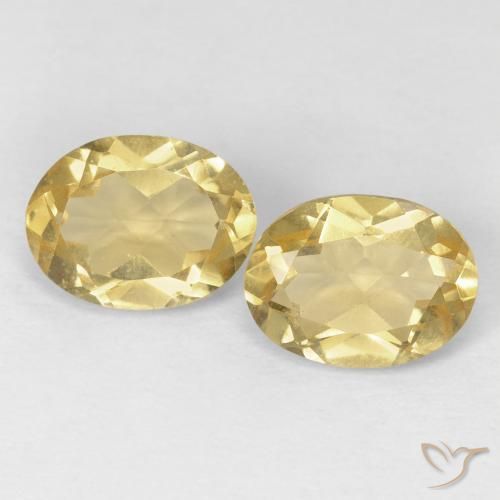 2.45ctw Naturale Giallo di Digione Berillo, Ovale, VVS-VS