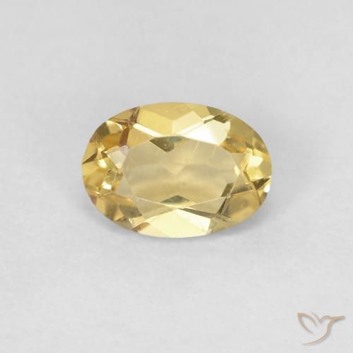 Berillo Dorato naturale da 0.67 ct, Ovale, VS