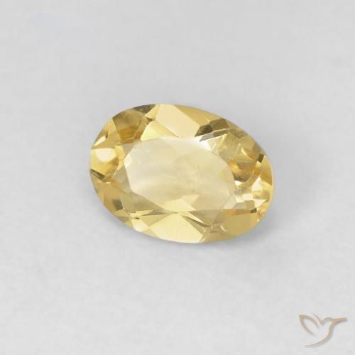 Berillo Dorato naturale da 0.67 ct, Ovale, VS