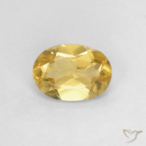 0.70ct Naturale Dorato Berillo, Ovale, VS