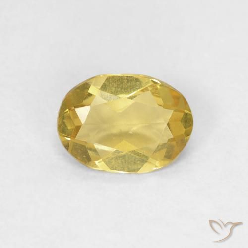 0.63ct Naturale Oro medio Berillo, Ovale, VS