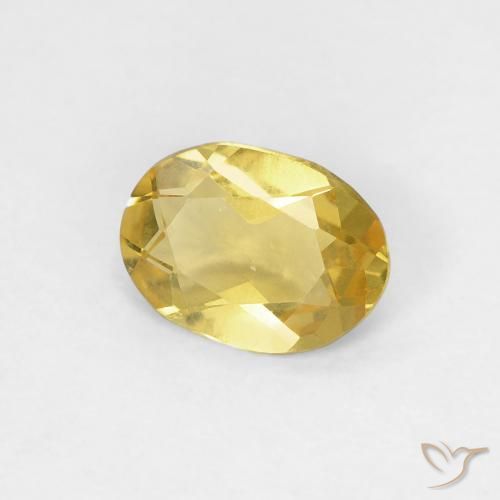 Berillo Oro medio naturale da 0.63 ct, Ovale, VS