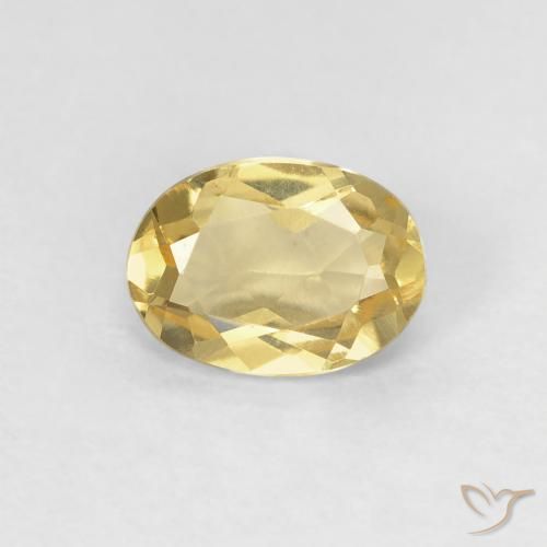 0.74ct Naturale Dorato Berillo, Ovale, VS