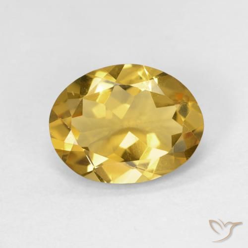 2.11ct Naturale Giallo Marrone Berillo, Ovale, VS