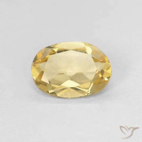 0.90ct Naturale Dorato Berillo, Ovale, VS