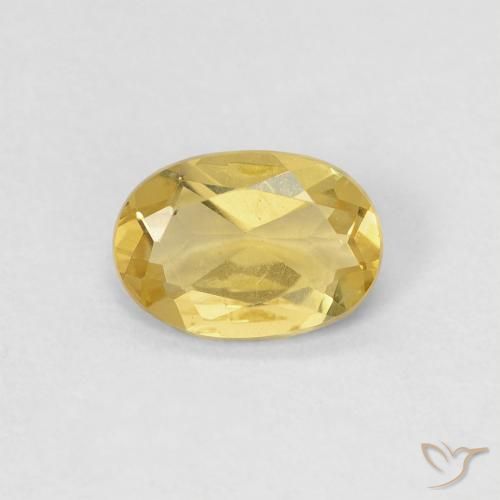 0.78ct Naturale Giallo reale Berillo, Ovale, VS