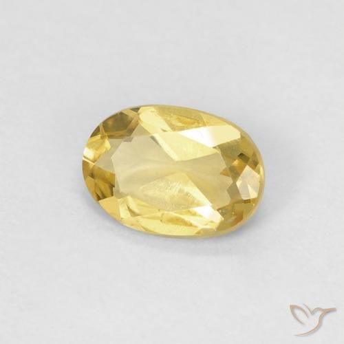 Berillo Giallo reale naturale da 0.78 ct, Ovale, VS