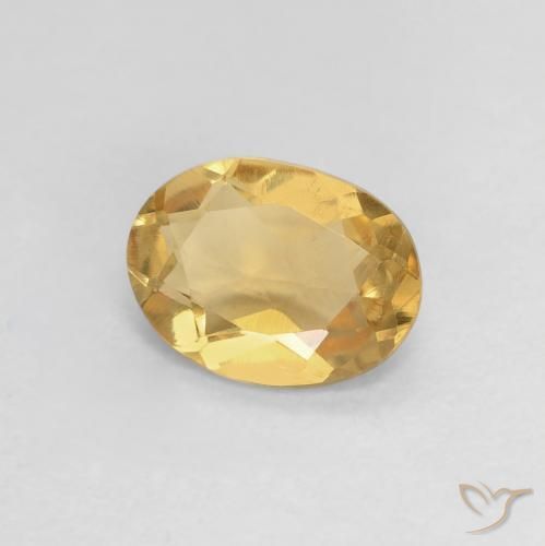 Berillo Dorato chiaro naturale da 0.96 ct, Ovale, VS