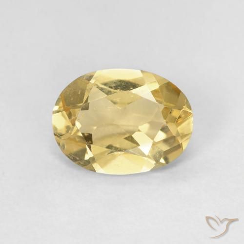 1.03ct Naturale Dorato Berillo, Ovale, VS