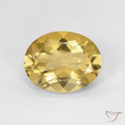 Berillo Giallo caldo naturale da 2.27 ct, Ovale, VS