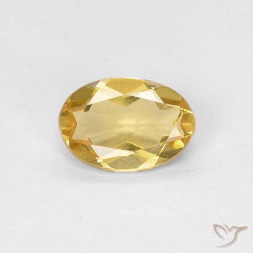 0.65ct Naturale Dorato medio Berillo, Ovale, VVS
