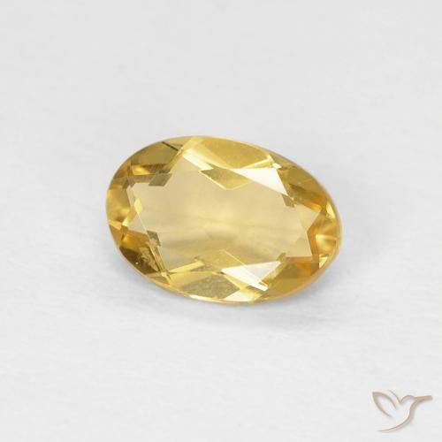 Berillo Dorato medio naturale da 0.65 ct, Ovale, VVS