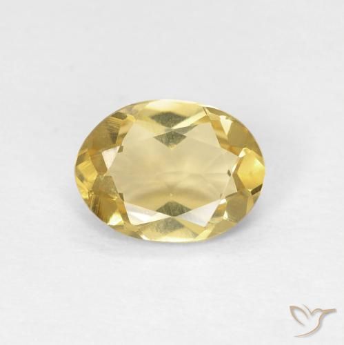 0.98ct Naturale Giallo dorato chiaro Berillo, Ovale, VVS