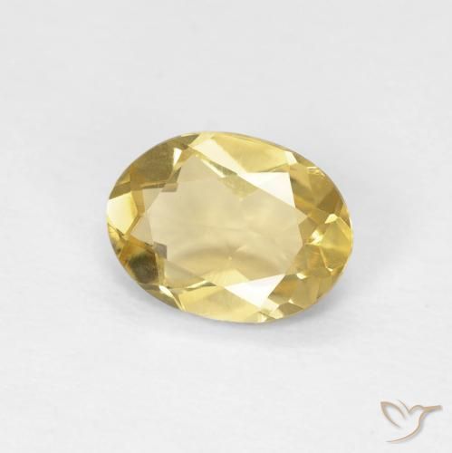 Berillo Giallo dorato chiaro naturale da 0.98 ct, Ovale, VVS