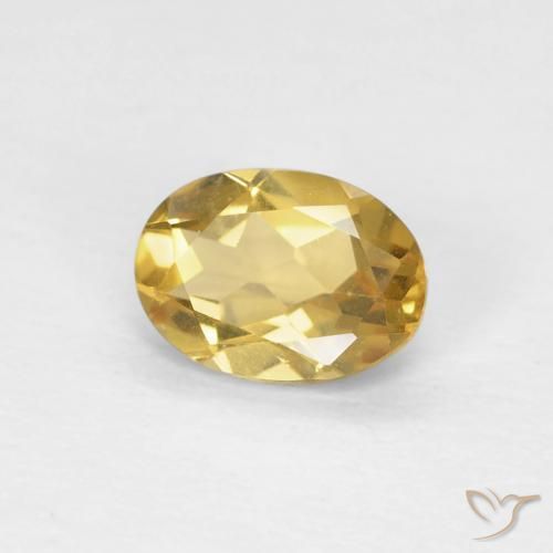 Berillo Giallo medio naturale da 0.72 ct, Ovale, VVS
