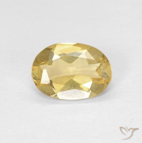 0.99ct Naturale Oro Berillo, Ovale, VVS