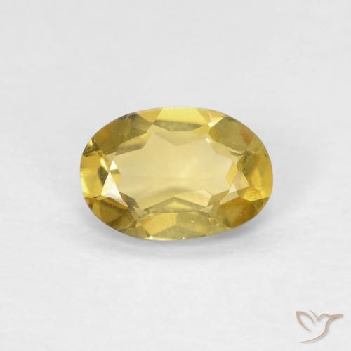 0.55ct Naturale Oro giallastro Berillo, Ovale, VVS