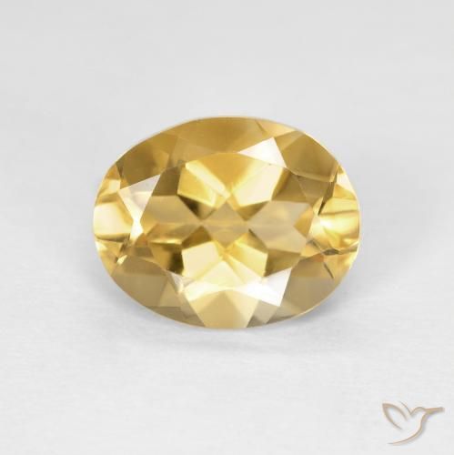 3.14ct Naturale Oro medio Berillo, Ovale, VVS
