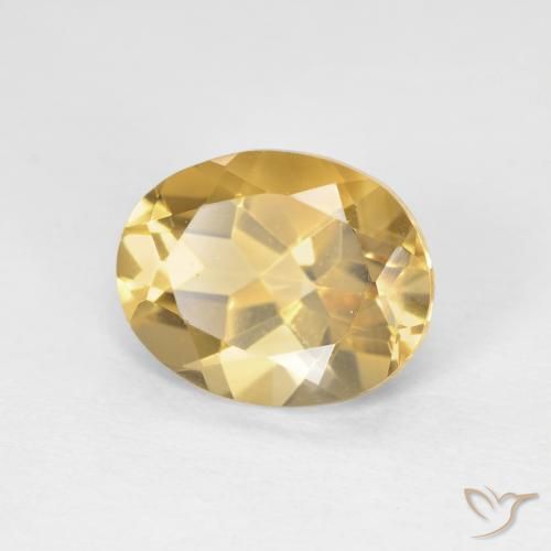 Berillo Oro medio naturale da 3.14 ct, Ovale, VVS