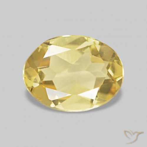 1.01ct Giallo chiaro Berillo, Ovale, VVS