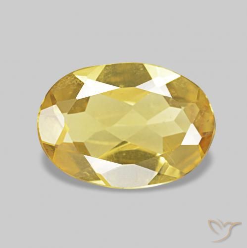 Berillo Oro chiaro naturale da 0.84 ct, Ovale, VVS