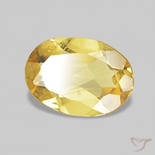 Berillo Oro chiaro naturale da 0.84 ct, Ovale, VVS