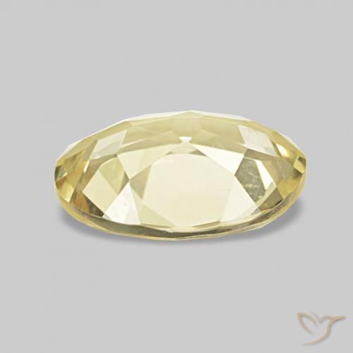 Berillo Oro chiaro naturale da 0.91 ct, Taglio ovale, VVS