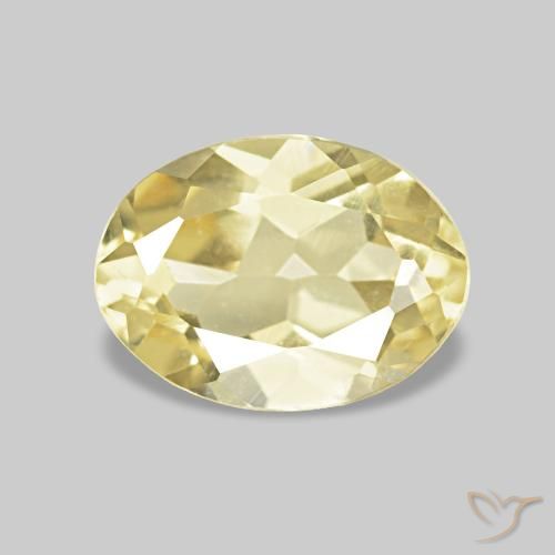 0.55ct Giallo dorato chiaro Berillo, Ovale, VVS