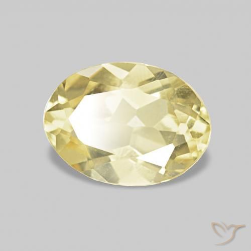 Berillo Giallo dorato chiaro naturale da 0.55 ct, Ovale, VVS