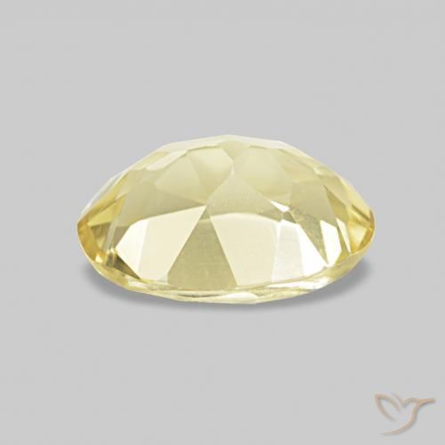 Berillo Giallo dorato chiaro naturale da 0.55 ct, Ovale, VVS