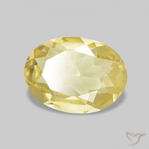 Berillo Giallo chiaro naturale da 0.84 ct, Ovale, VVS
