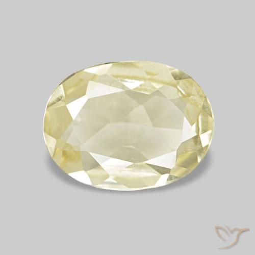 Berillo Giallo chiaro naturale da 0.49 ct, Ovale, VVS