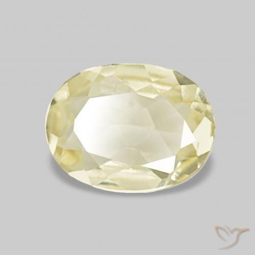 Berillo Giallo chiaro naturale da 0.49 ct, Ovale, VVS