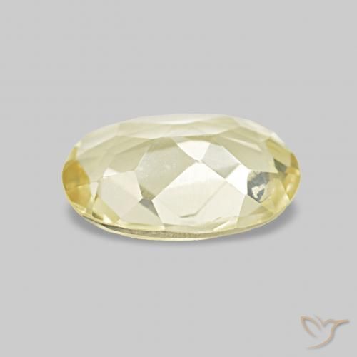 Berillo Giallo chiaro naturale da 0.49 ct, Ovale, VVS