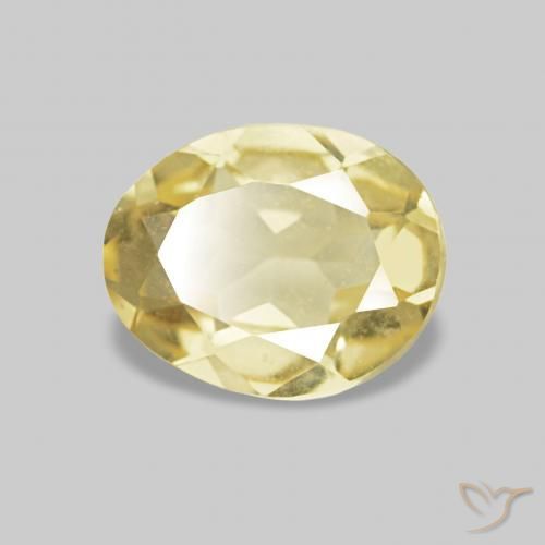 Berillo Giallo chiaro naturale da 0.56 ct, Ovale, VVS