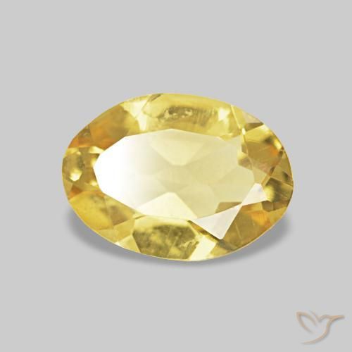 Berillo Giallo chiaro naturale da 0.56 ct, Ovale, VVS