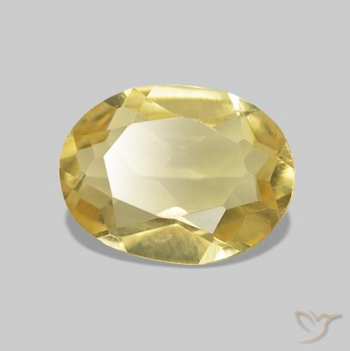 Berillo Oro chiaro naturale da 0.95 ct, Ovale, VVS