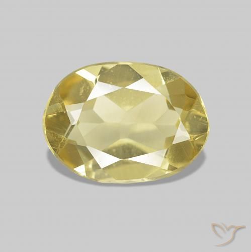 0.50ct Giallo dorato chiaro Berillo, Ovale, VVS-VS