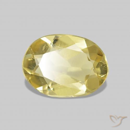 Berillo Giallo dorato chiaro naturale da 0.50 ct, Ovale, VVS-VS