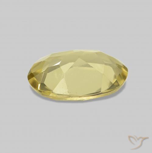 Berillo Giallo dorato chiaro naturale da 0.50 ct, Ovale, VVS-VS