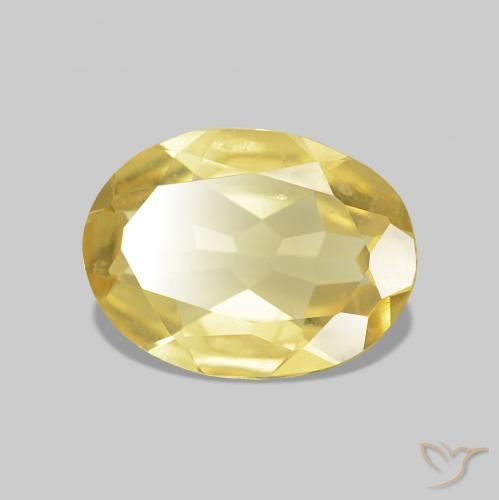 Berillo Giallo Toscana naturale da 0.85 ct, Ovale, VVS-VS